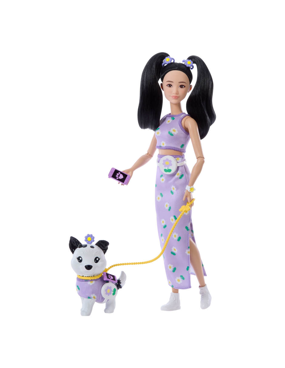 Muñeca fashion Looks Iguales Renee y Perrito 4