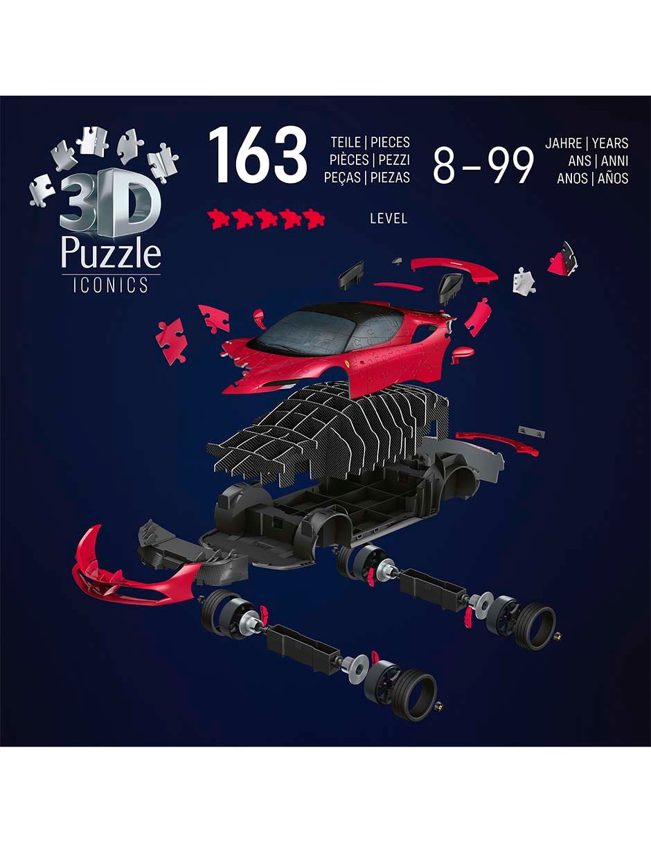 Rompecabezas 3D autos clásicos 163 piezas 9