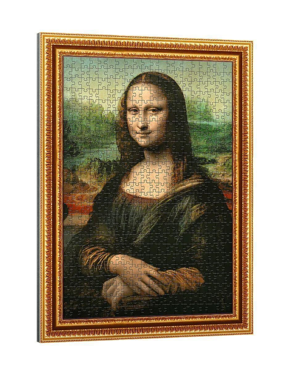 Rompecabezas Mona Lisa Leonardo Da Vinci con marco 500 piezas Rompecabezas Mona Lisa Leonardo Da Vinci con marco 500 piezas
