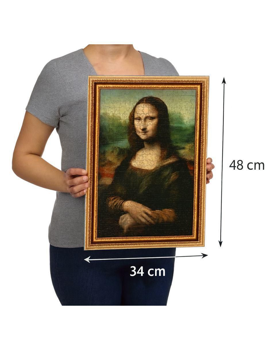 Rompecabezas Mona Lisa Leonardo Da Vinci con marco 500 piezas 4