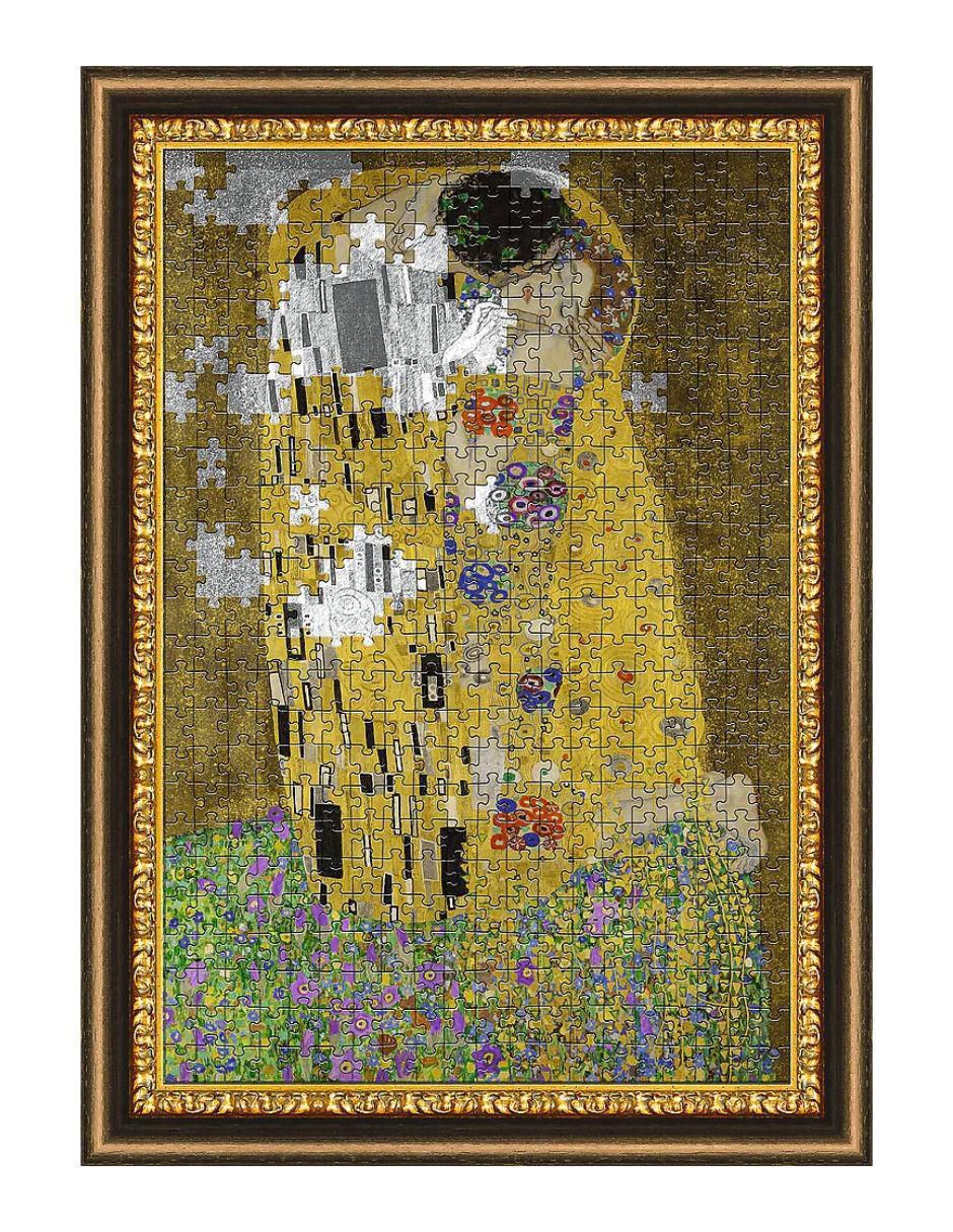 Rompecabezas Gustav Klimt El Beso con marco 500 piezas