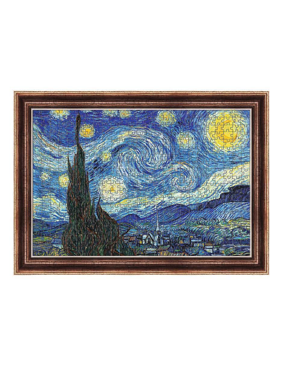Rompecabezas Vincent Van Gogh La noche estrellada con marco 500 piezas Rompecabezas Vincent Van Gogh La noche estrellada con marco 500 piezas