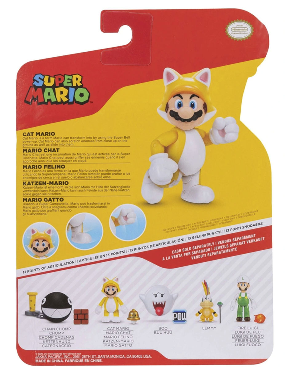 Figura de acción articulada Super Mario Cat Mario 5