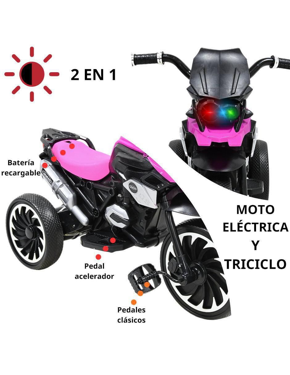 Moto montable "montable" "con control remoto" joykoo triciclo "de" recargable