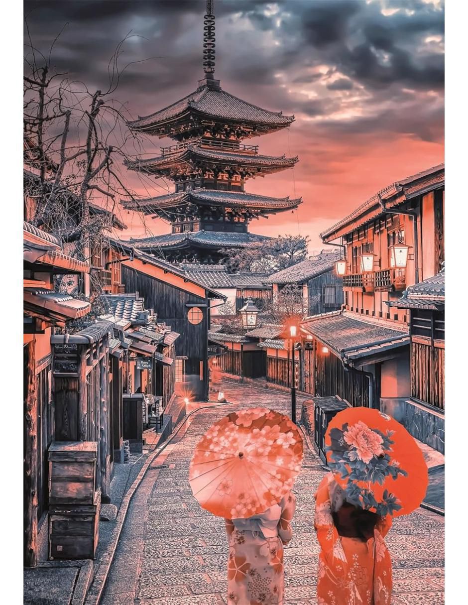 Rompecabezas Pagoda Yasaka Noche en Kyoto 500 piezas 2