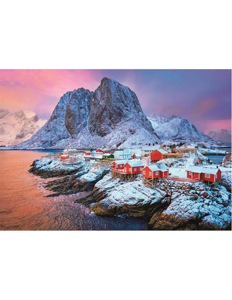 Rompecabezas Lofoten, Noruega Villa Hamnoy Lofoten Noruega 500 piezas 2