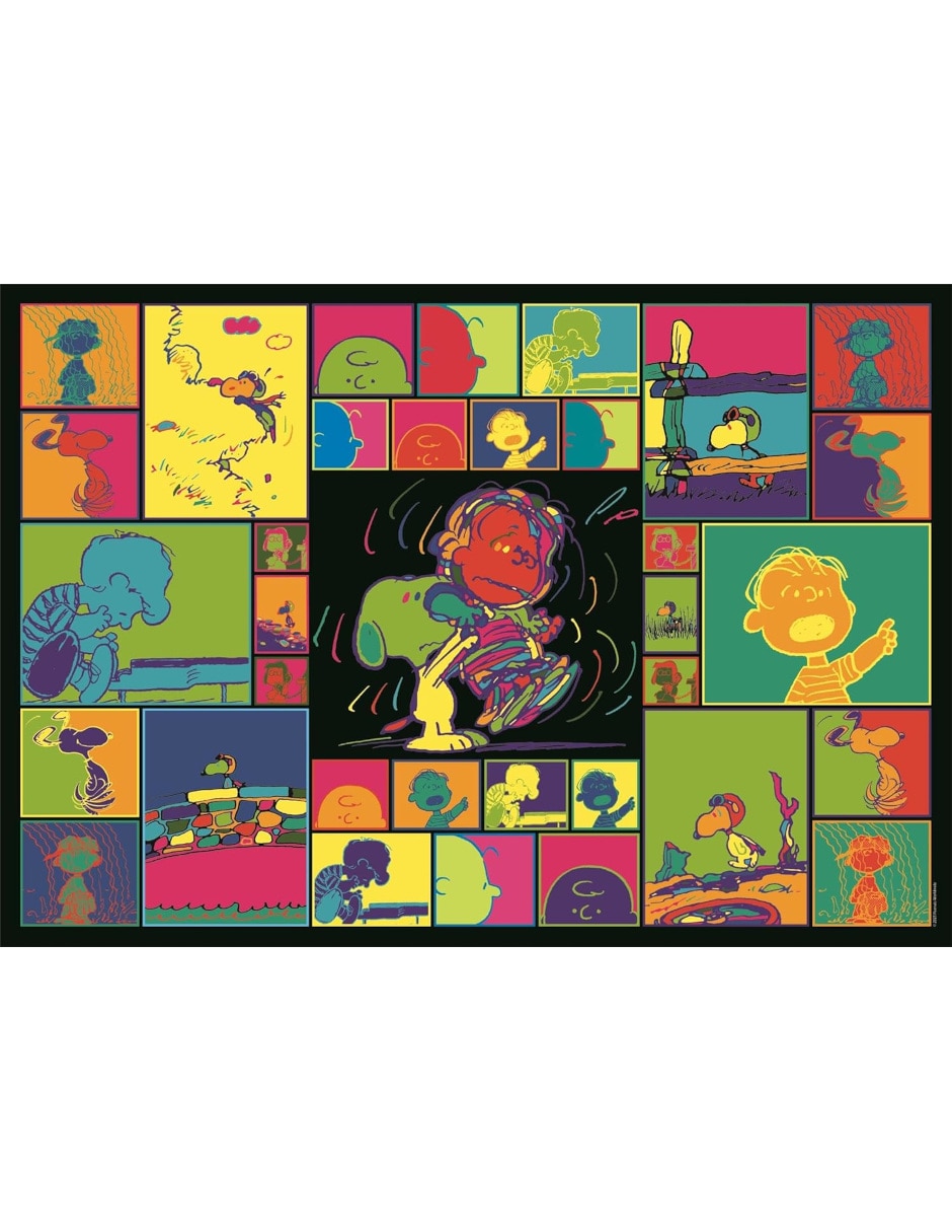 Rompecabezas Película Snoopy Peanuts Neon (Compact Pro Ecología) 1000 piezas 2