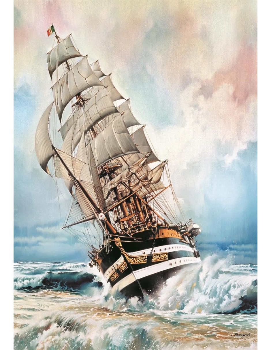 Rompecabezas Barcos Amerigo Vespucci (Compact Pro Ecología) 1000 piezas 2