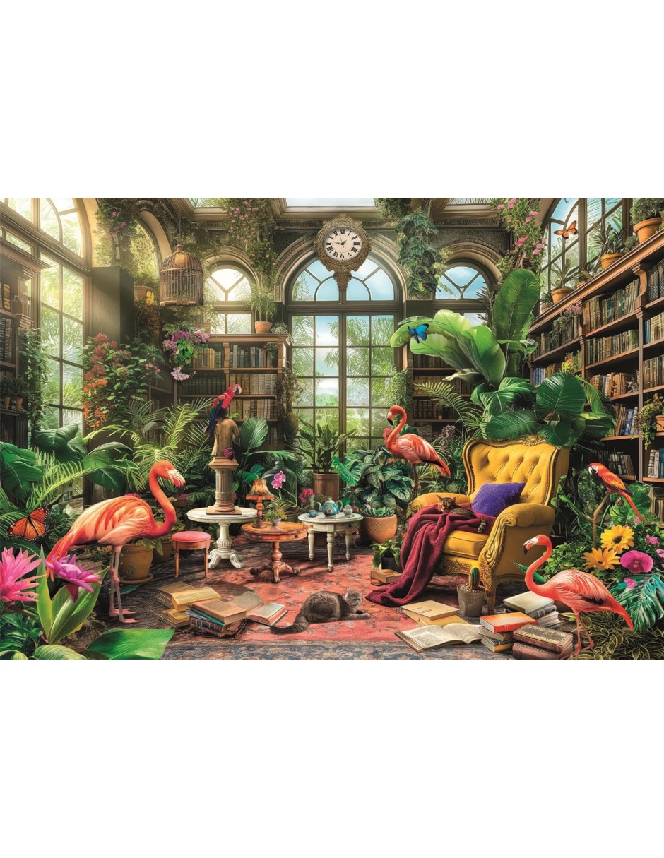 Rompecabezas La Mejor Librería Del Mundo Greenhouse Library (Compact Pro Ecología) 1000 piezas 2