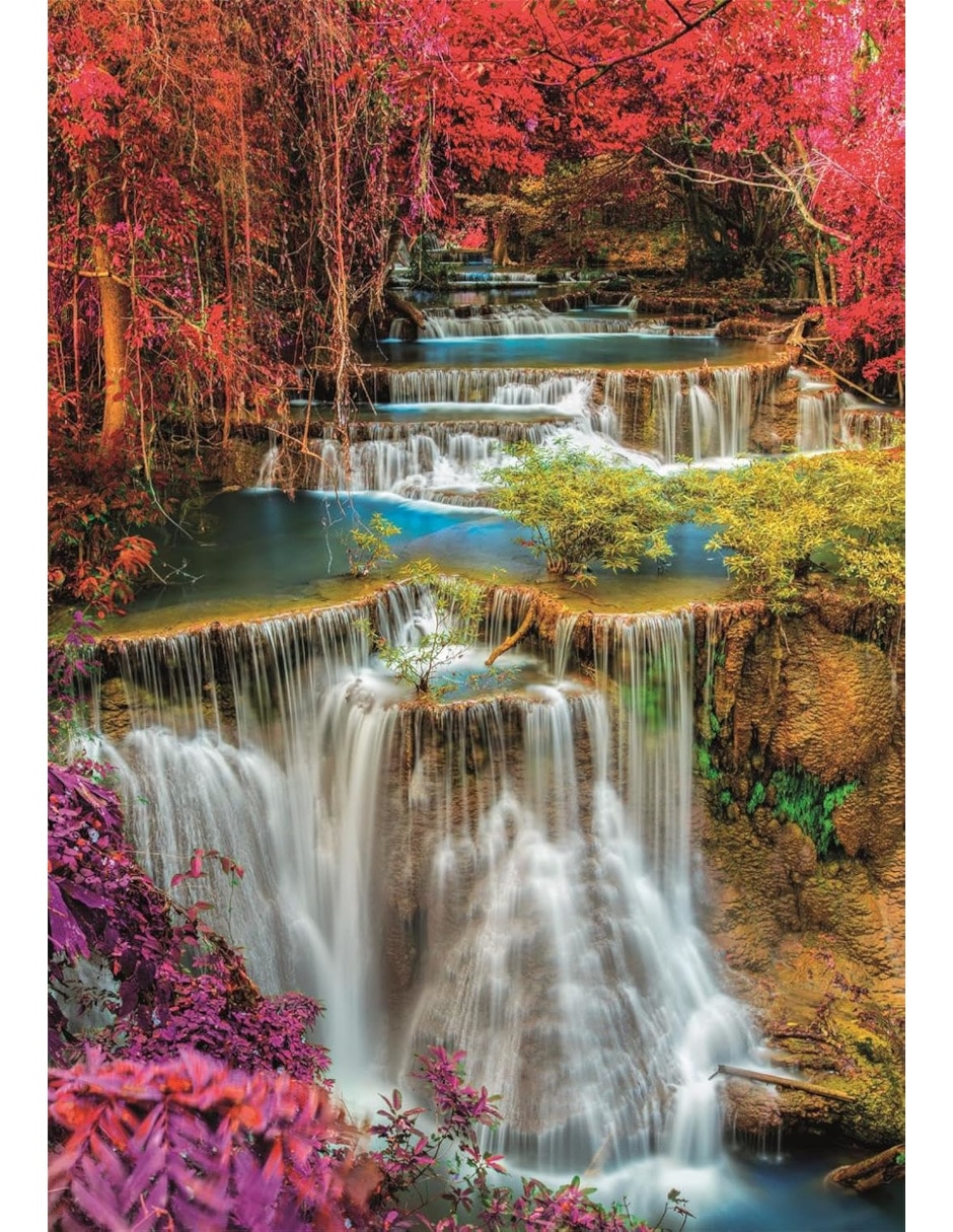 Rompecabezas Cascada Colourful Thai Falls (Compact Pro Ecología) 1000 piezas 2