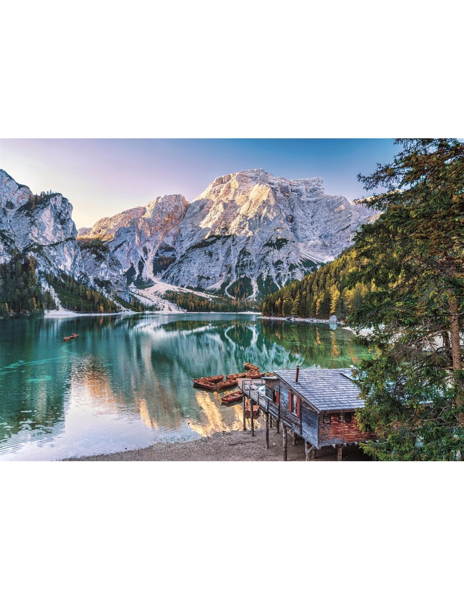 Rompecabezas Paisaje Emerald Lake Braies (Compact Pro Ecología) 1000 piezas 2