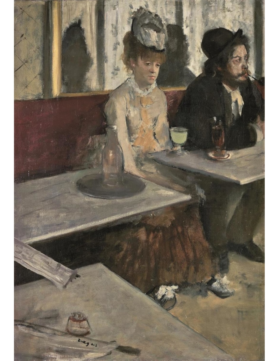Rompecabezas Obras Maestras Dama En Un Café Degas Orsay (Compact Pro Ecología) 1000 piezas 2