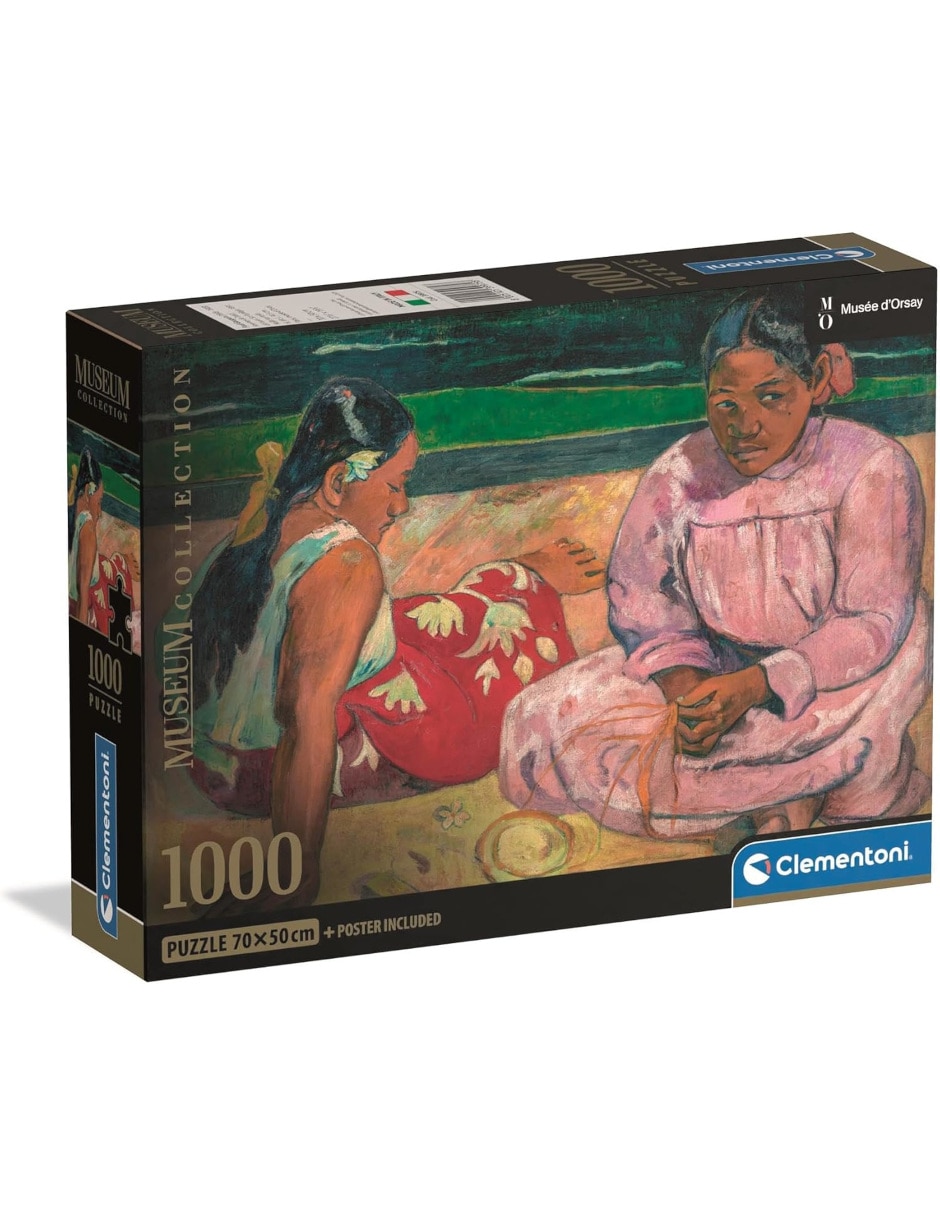 Rompecabezas Obras De Arte Mujeres De Tahiti En La Playa Gauguin (Compact Pro Ecología) 1000 piezas