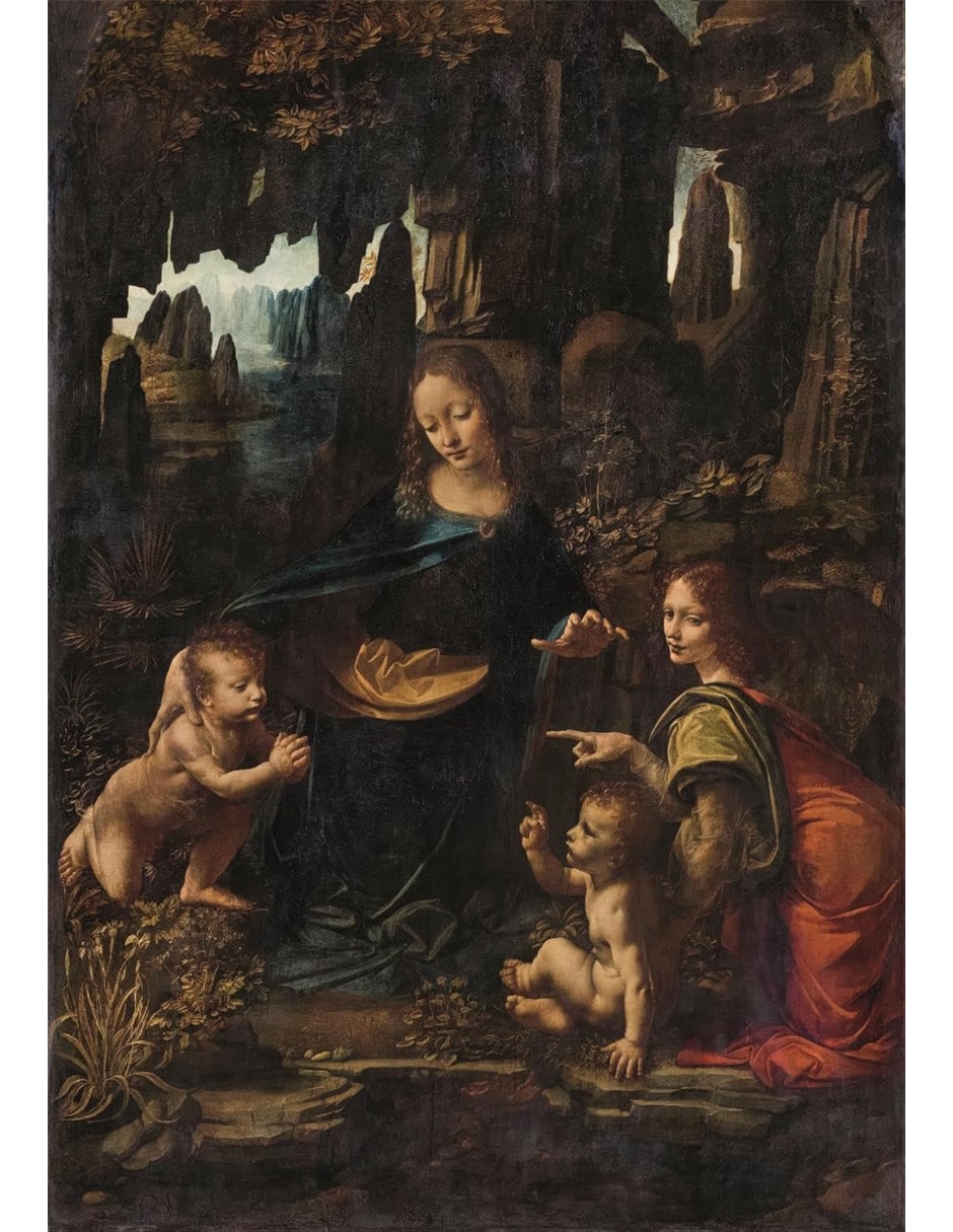 Rompecabezas Virgen De Las Rocas Leonardo Da Vinci Louvre (Compact Pro Ecología) 1000 piezas 2