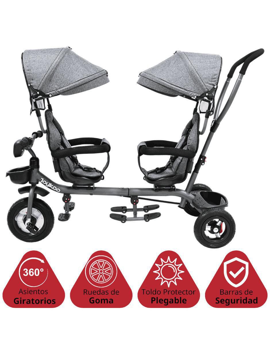 Triciclo joykoo doble asiento giratorio "para" infantil unisex