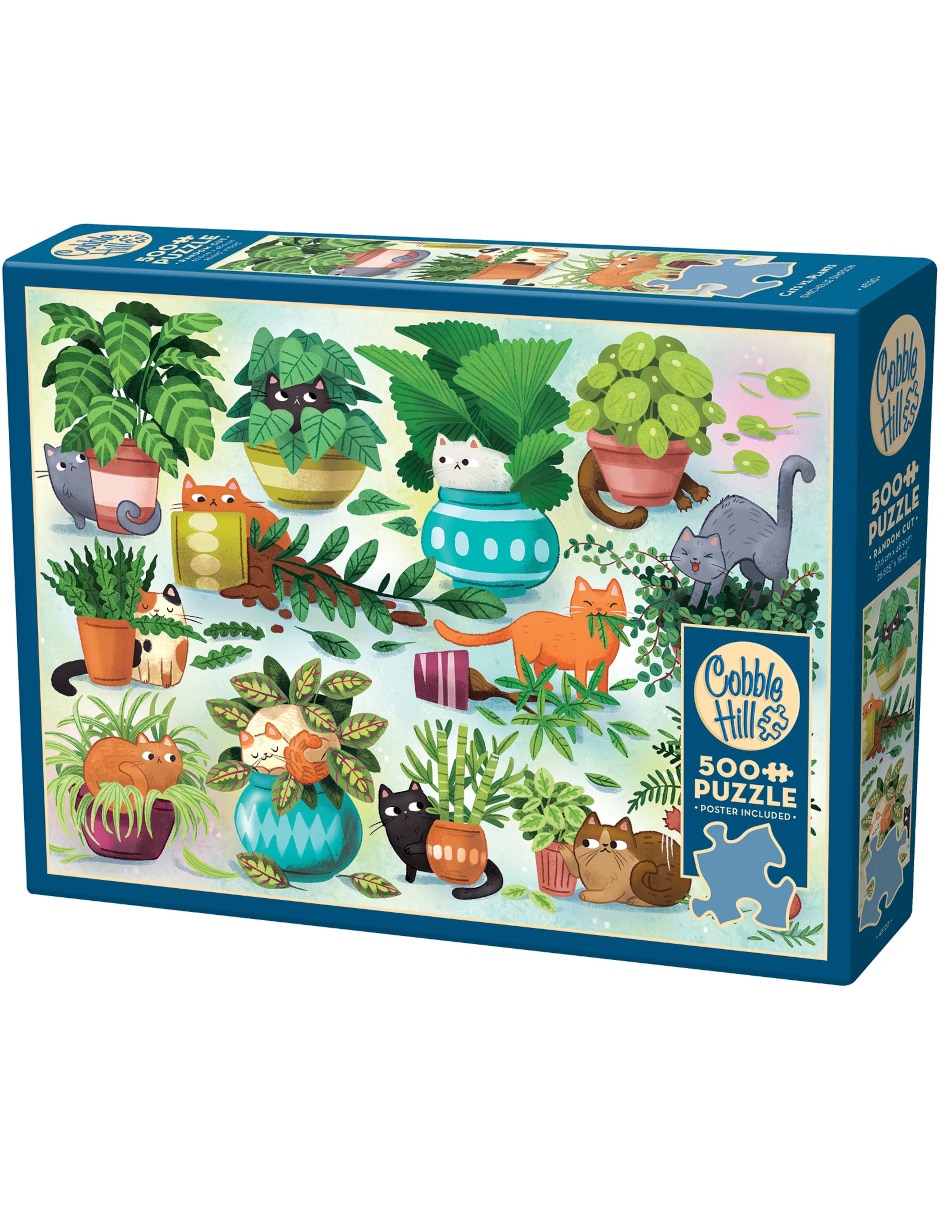 Rompecabezas Gatos y más gatos Cats vs Plants 500 piezas Rompecabezas Gatos y más gatos Cats vs Plants 500 piezas