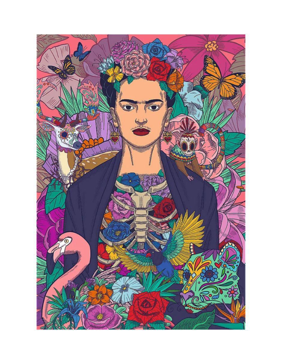 Rompecabezas Frida Kahlo Un Alma Floreciente 1000 piezas 3