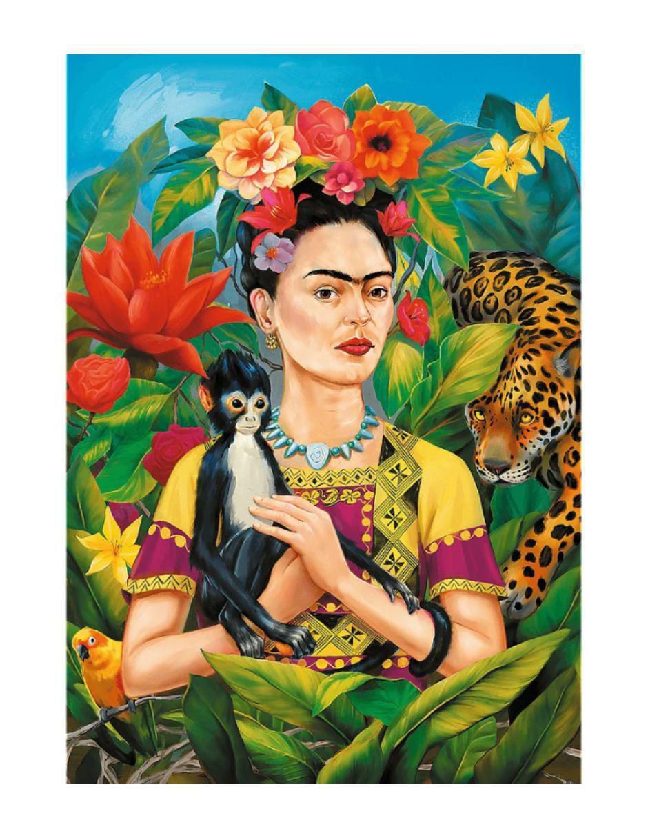 Rompecabezas Frida Kahlo: Retrato de la Jungla 1000 piezas 3