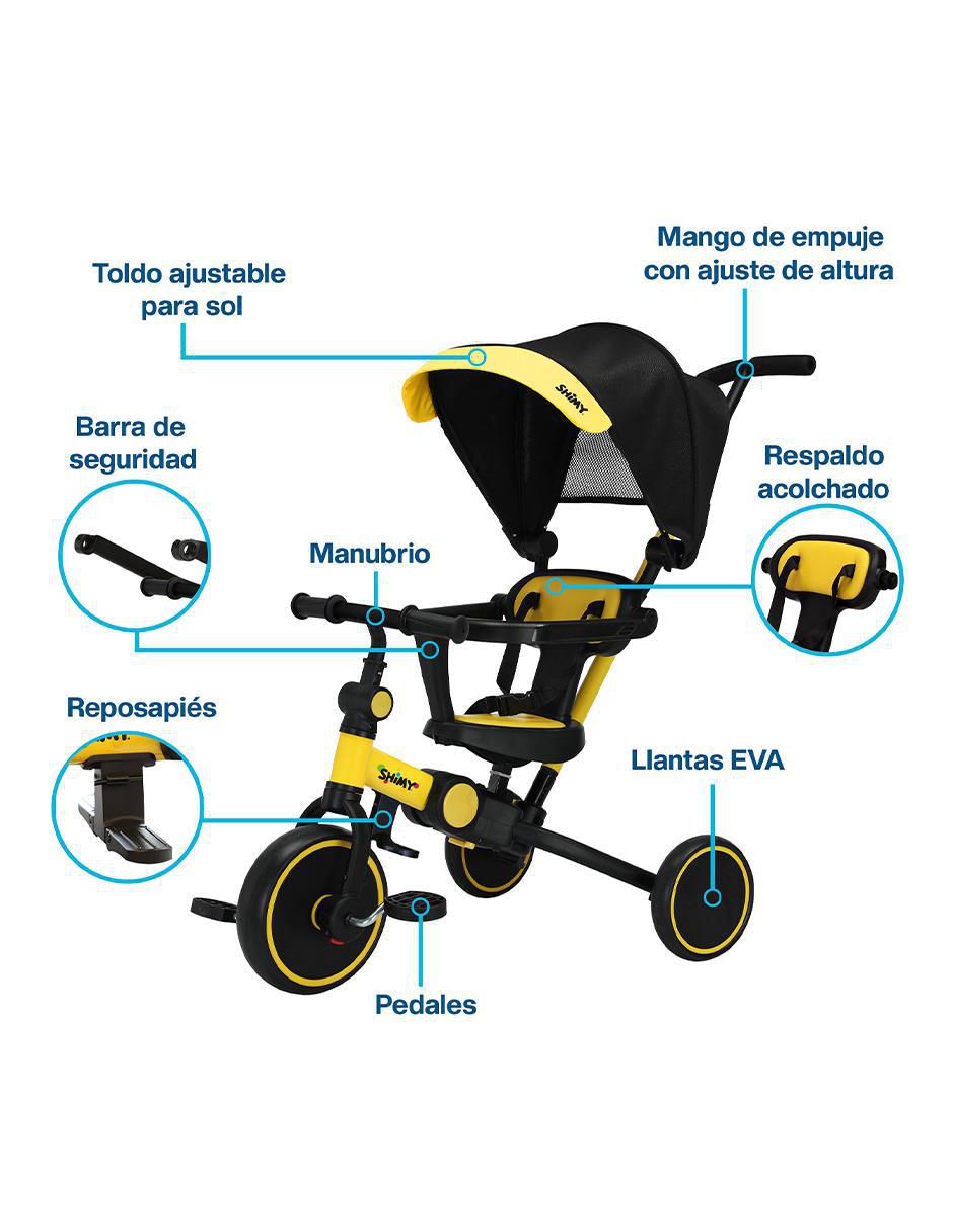 Triciclo plegable 5 en 1 para niño 5