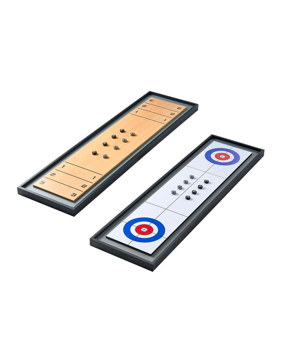 Juego de mesa 2 en 1 tipo Shuffleboard y Curling