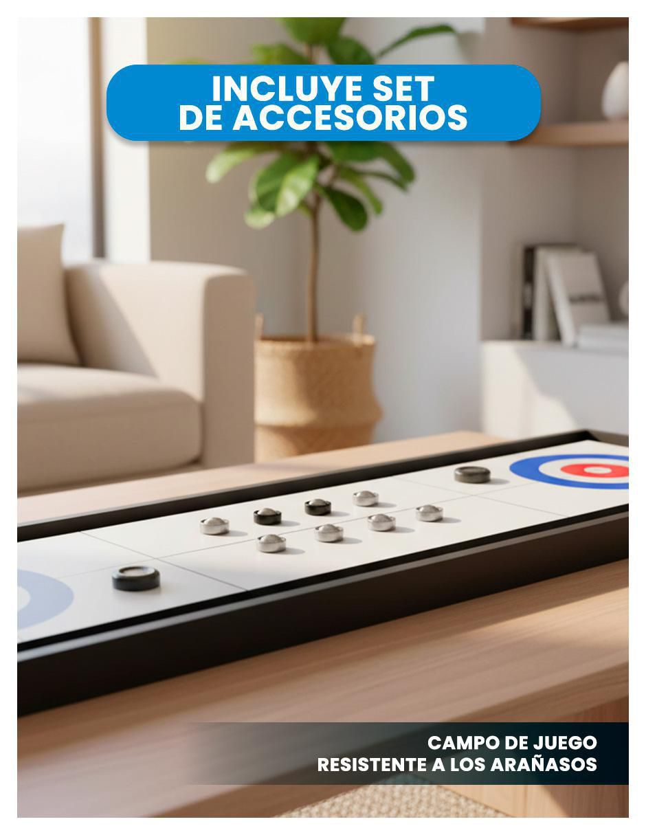 Juego de mesa 2 en 1 tipo Shuffleboard y Curling 4