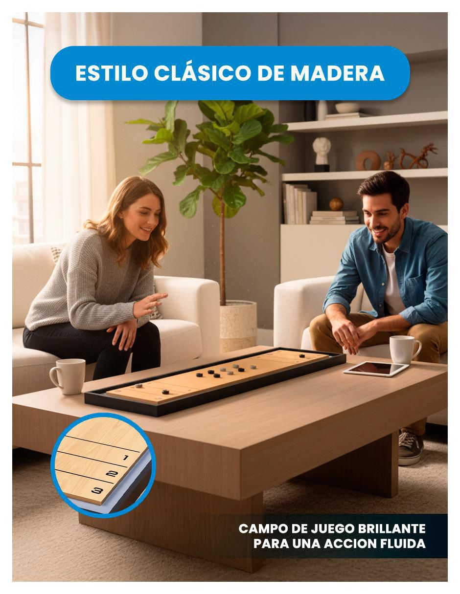 Juego de mesa 2 en 1 tipo Shuffleboard y Curling 5