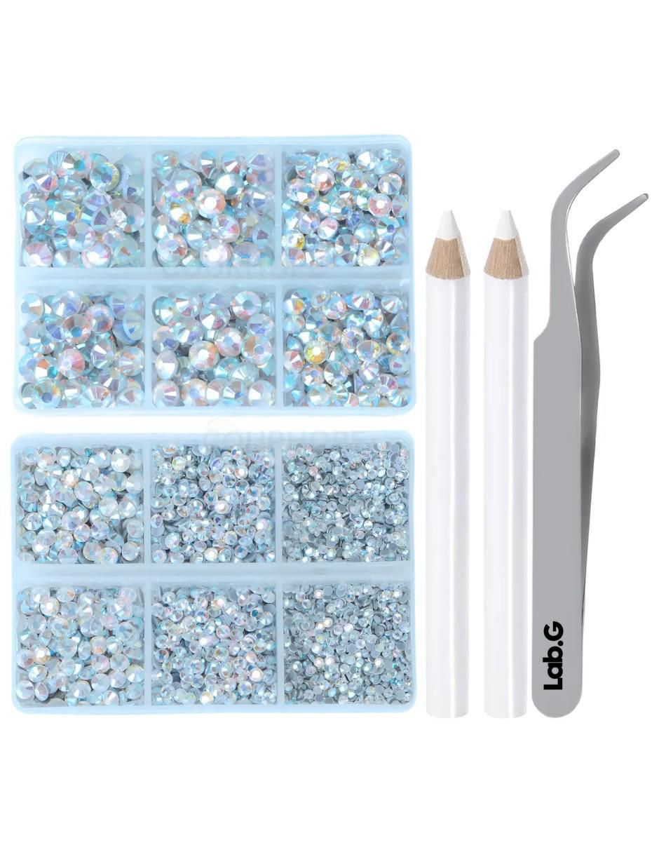 Kit de bisuteria cristal pedreria para ropa uñas