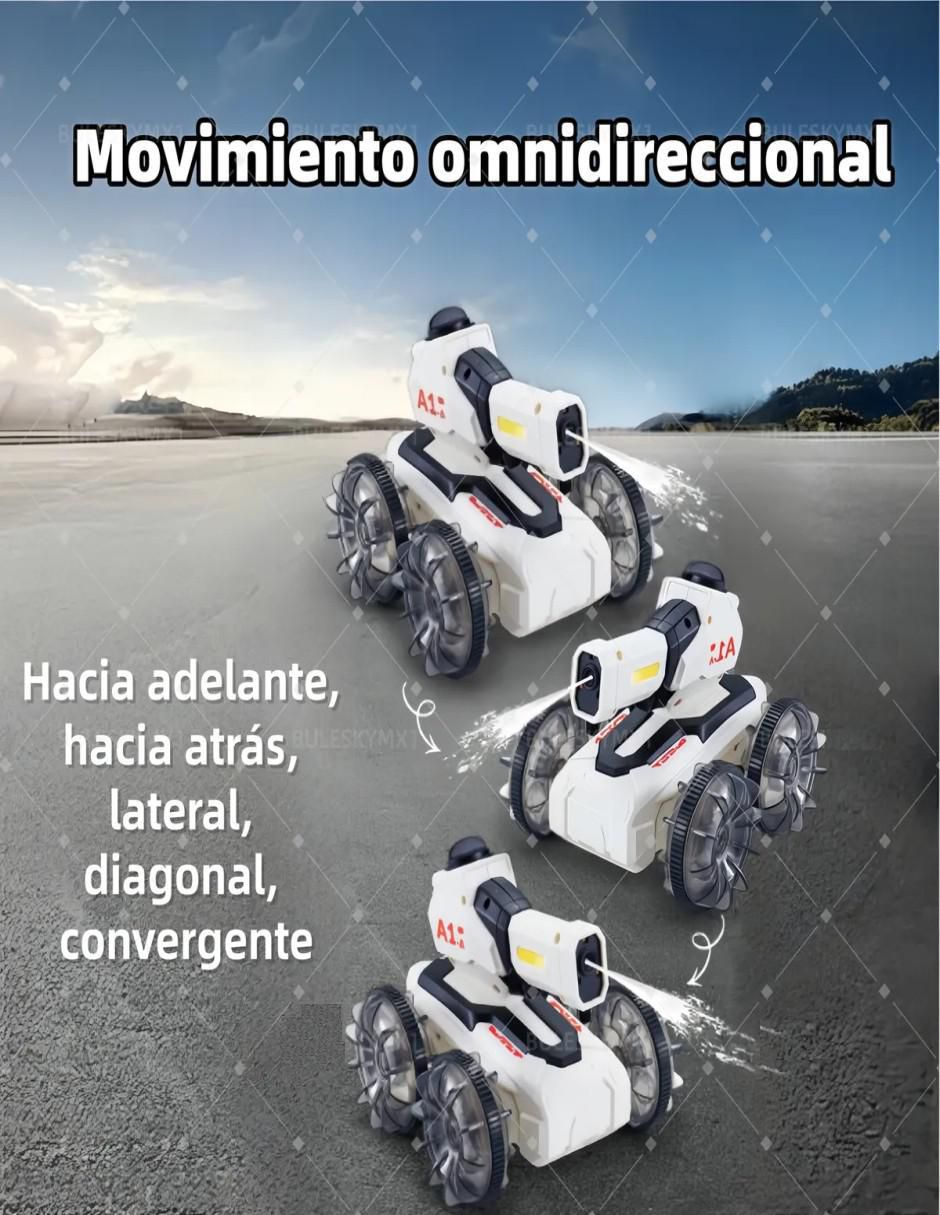 Vehículo de control remoto Tanque anfibio con lanzador de agua 4