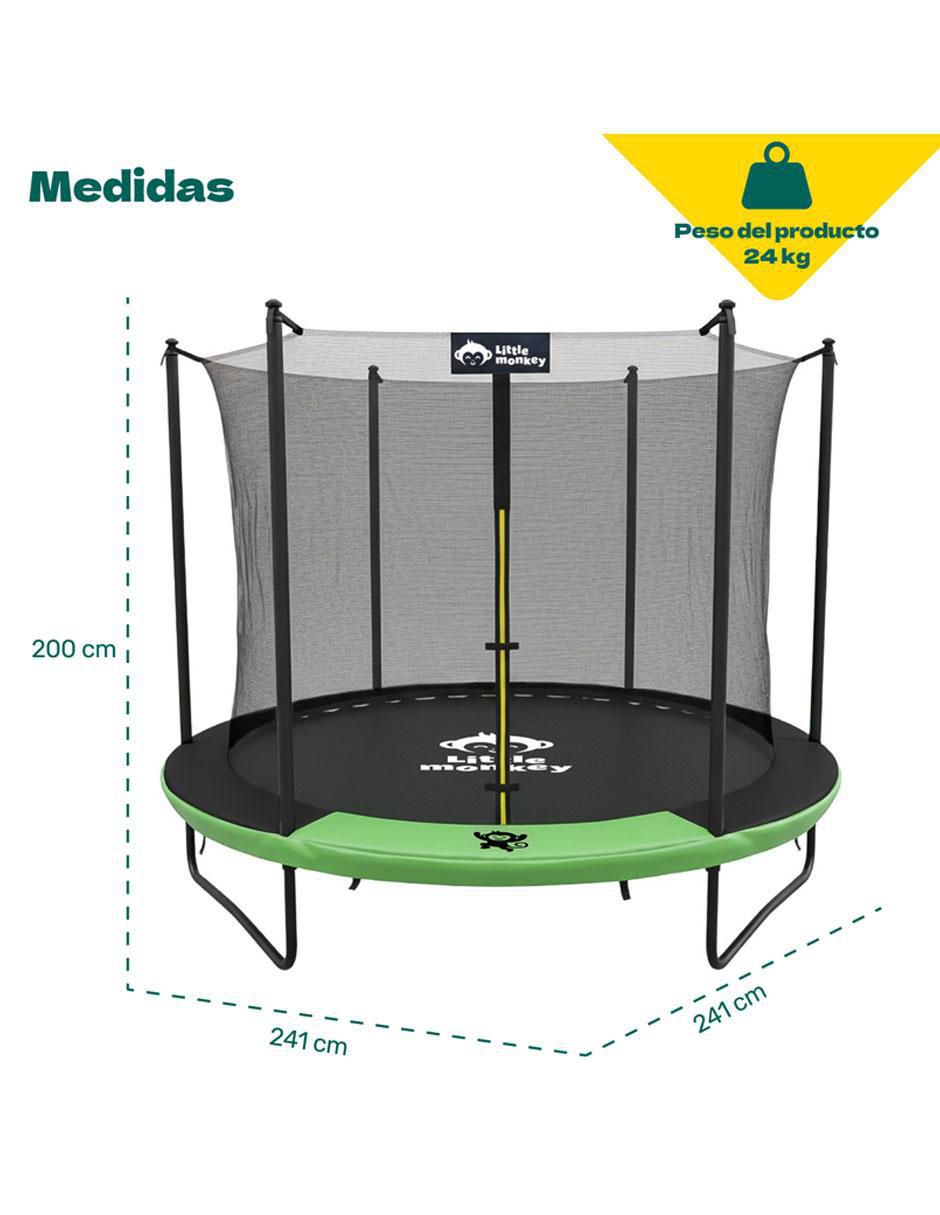 Trampolín Redondo 8 FT Verde Little Monkey 8