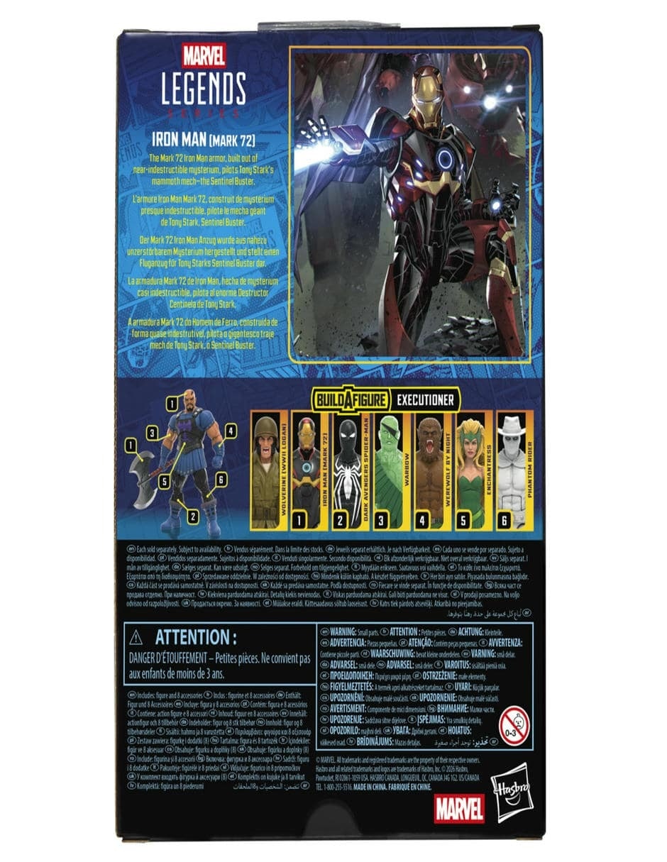 Figura de acción articulada Legends Series Iron Man: Mark 72 collectors Marvel 4