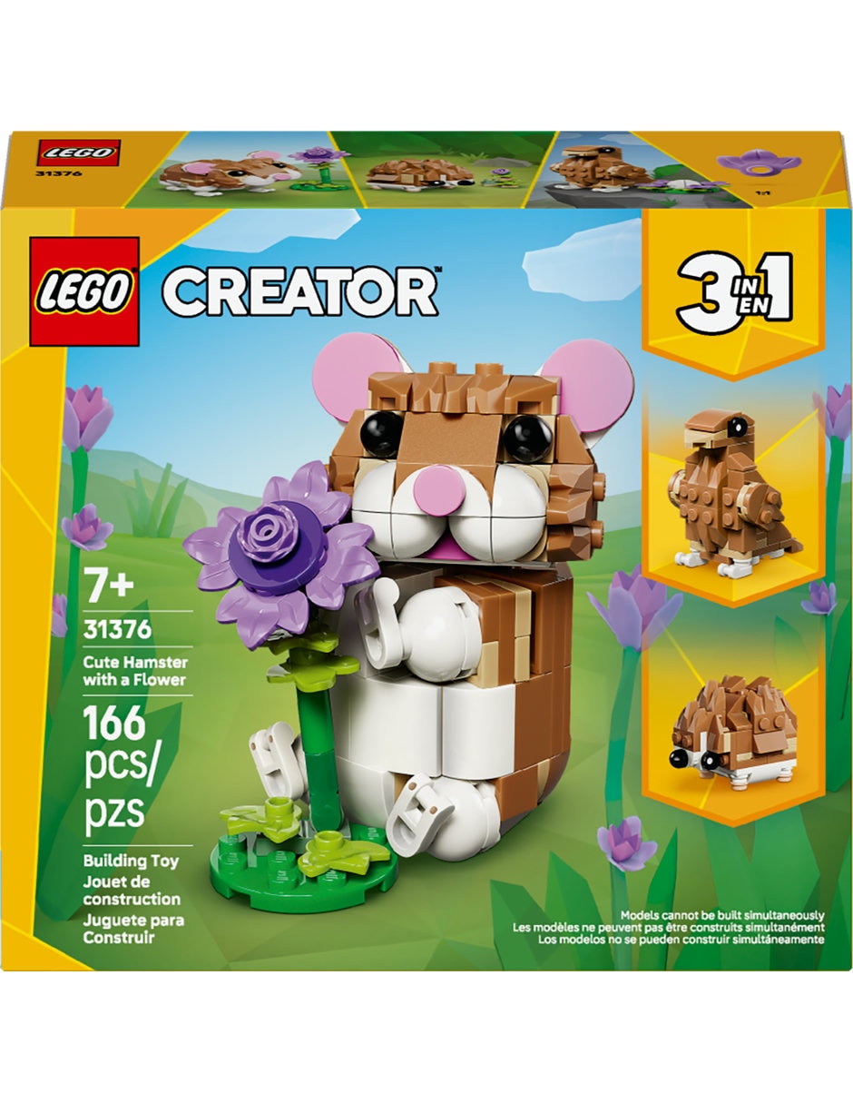 Lego 3 en 1 Lindo Hámster con Flor 31376 Lego Creator 2