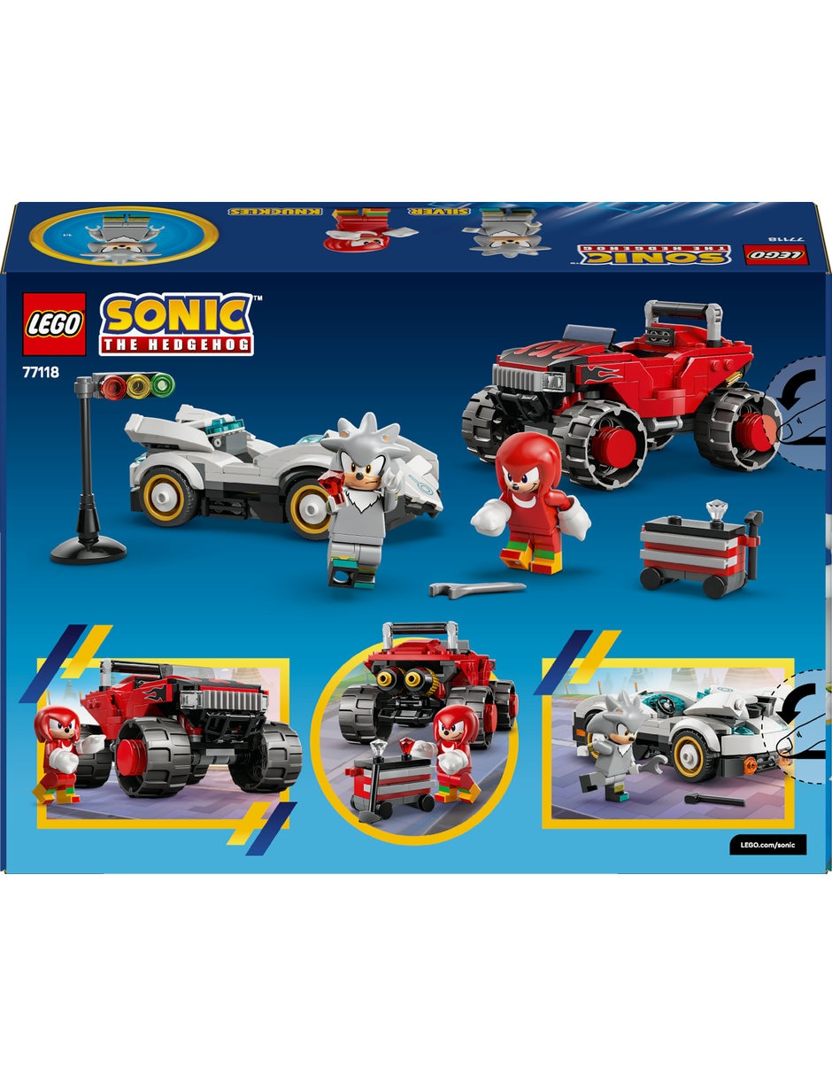 Lego The Hedgehog Coche de Silver vs. Monster Truck de Knuckles 77118 4