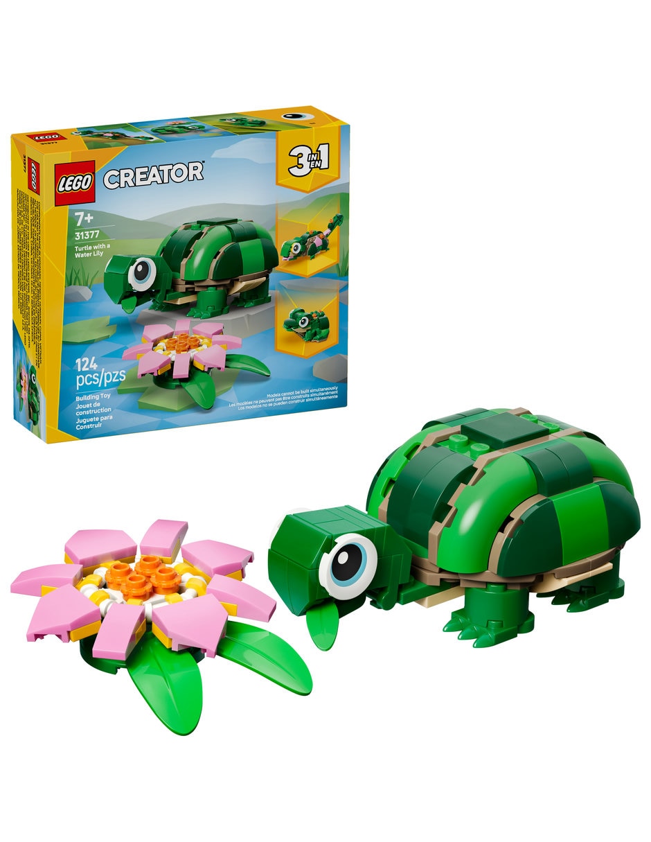 Lego tortuga con Flor de Nenúfar 31377