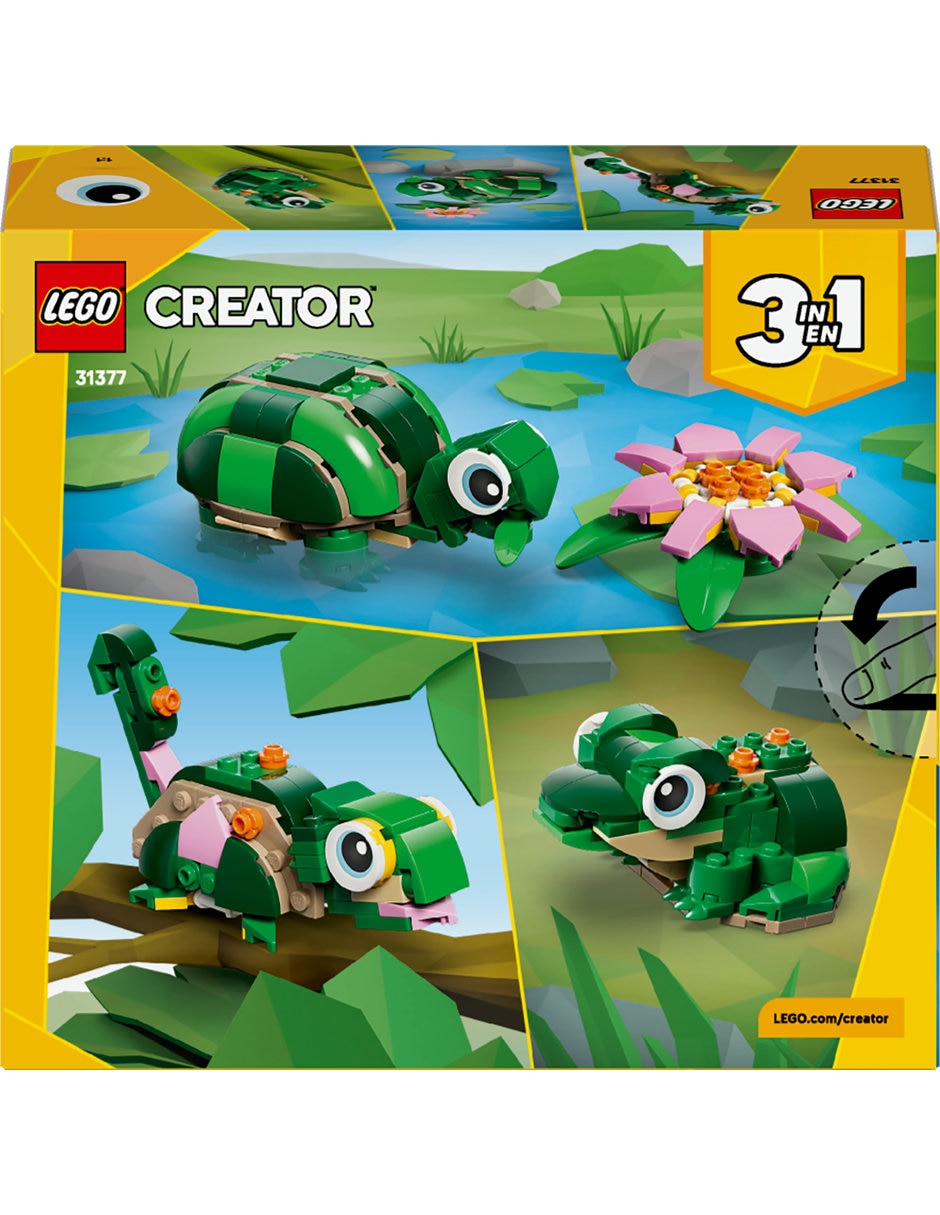 Lego tortuga con Flor de Nenúfar 31377 4