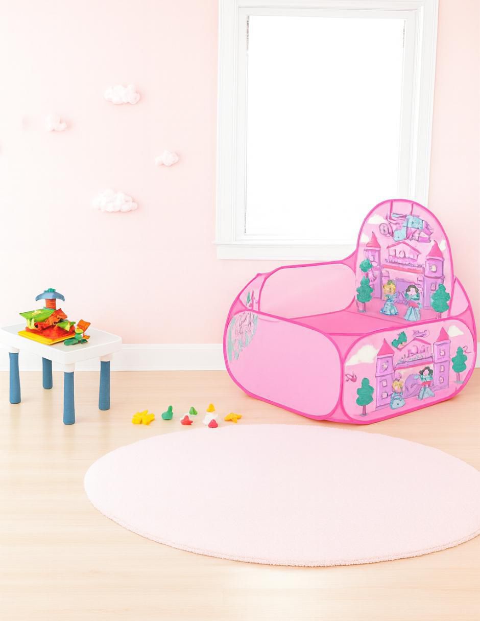 Set de bloques de construcción con mesa multiactividad y casa de juegos Castillo de princesas 4