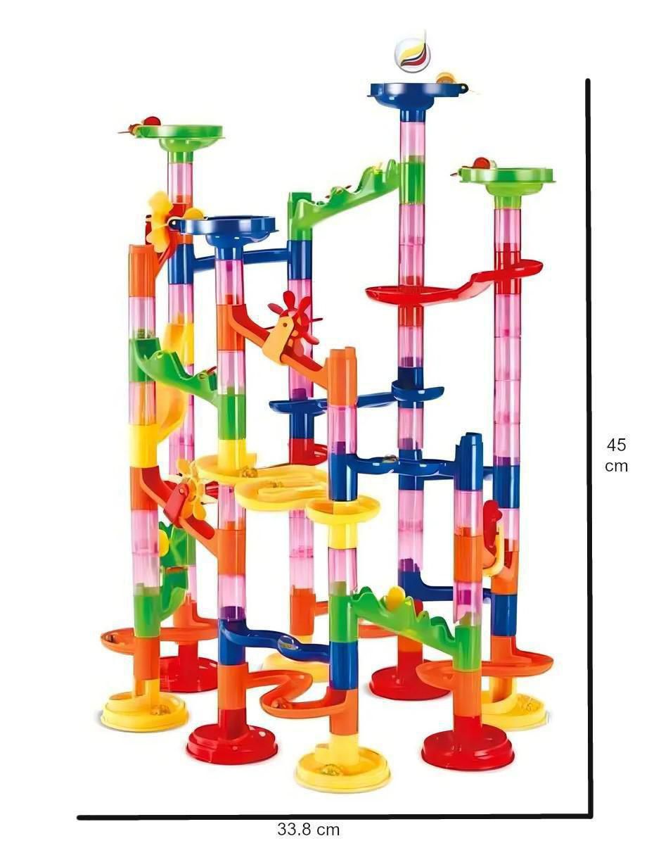 Set construcción Pista de juguete para canicas armable 4