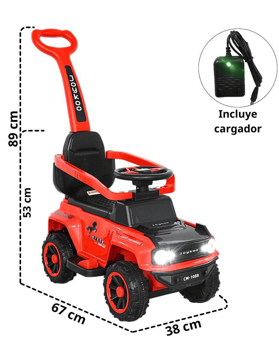 Automóvil montable "montable" "con control remoto" joykoo híbrido con bastón y pedal acelerador "de" recargable "para" infantil unisex