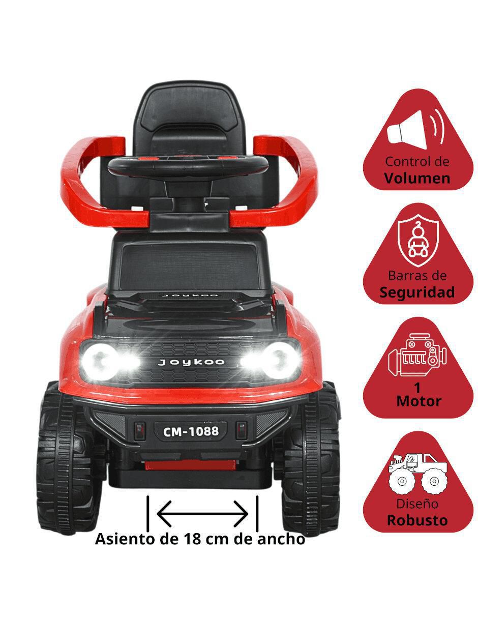 Automóvil montable "montable" "con control remoto" joykoo híbrido con bastón y pedal acelerador "de" recargable "para" infantil unisex