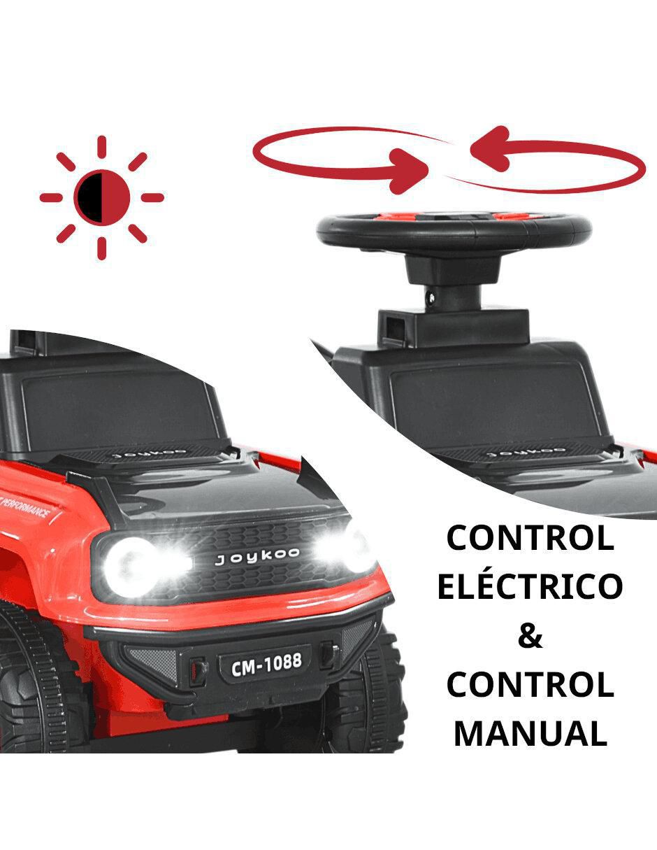 Automóvil montable "montable" "con control remoto" joykoo híbrido con bastón y pedal acelerador "de" recargable "para" infantil unisex