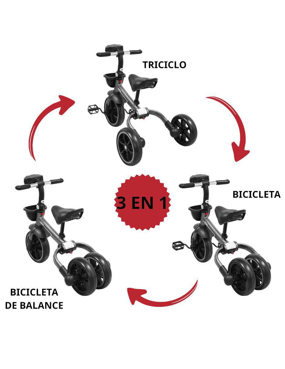 Triciclo joykoo 3 en 1 bicicleta y balance bike "para" niño