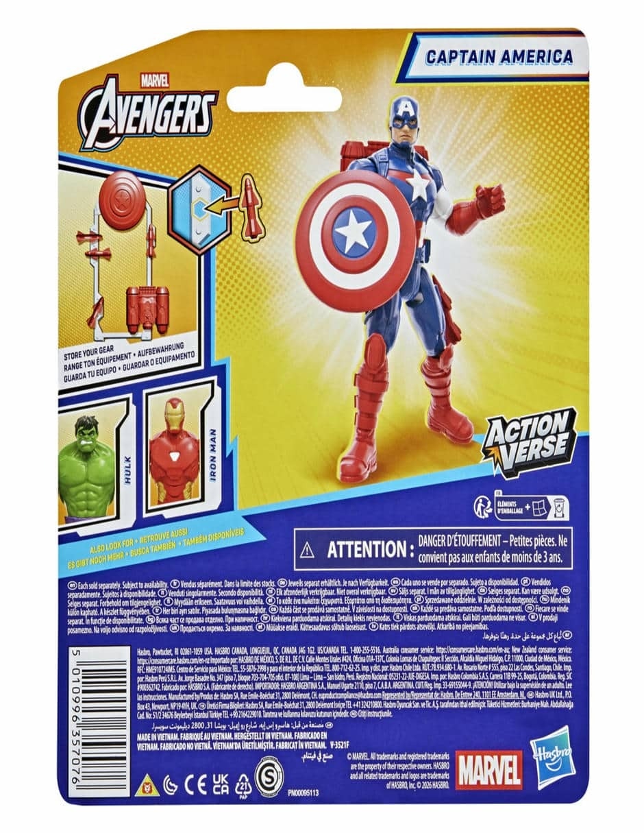 Figura de acción articulada : Avengers Capitán América Marvel 4