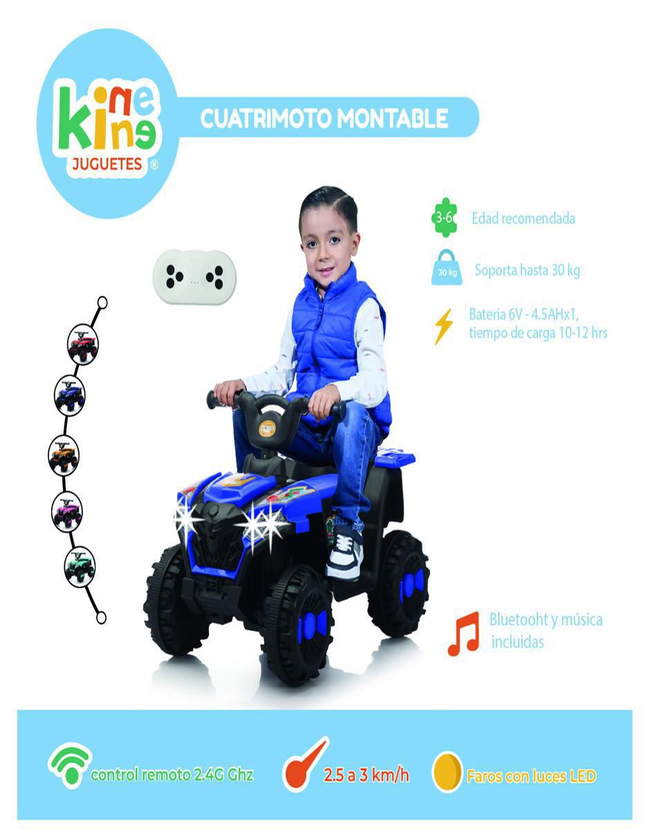 Cuatrimoto montable con control remoto recargable unisex 2