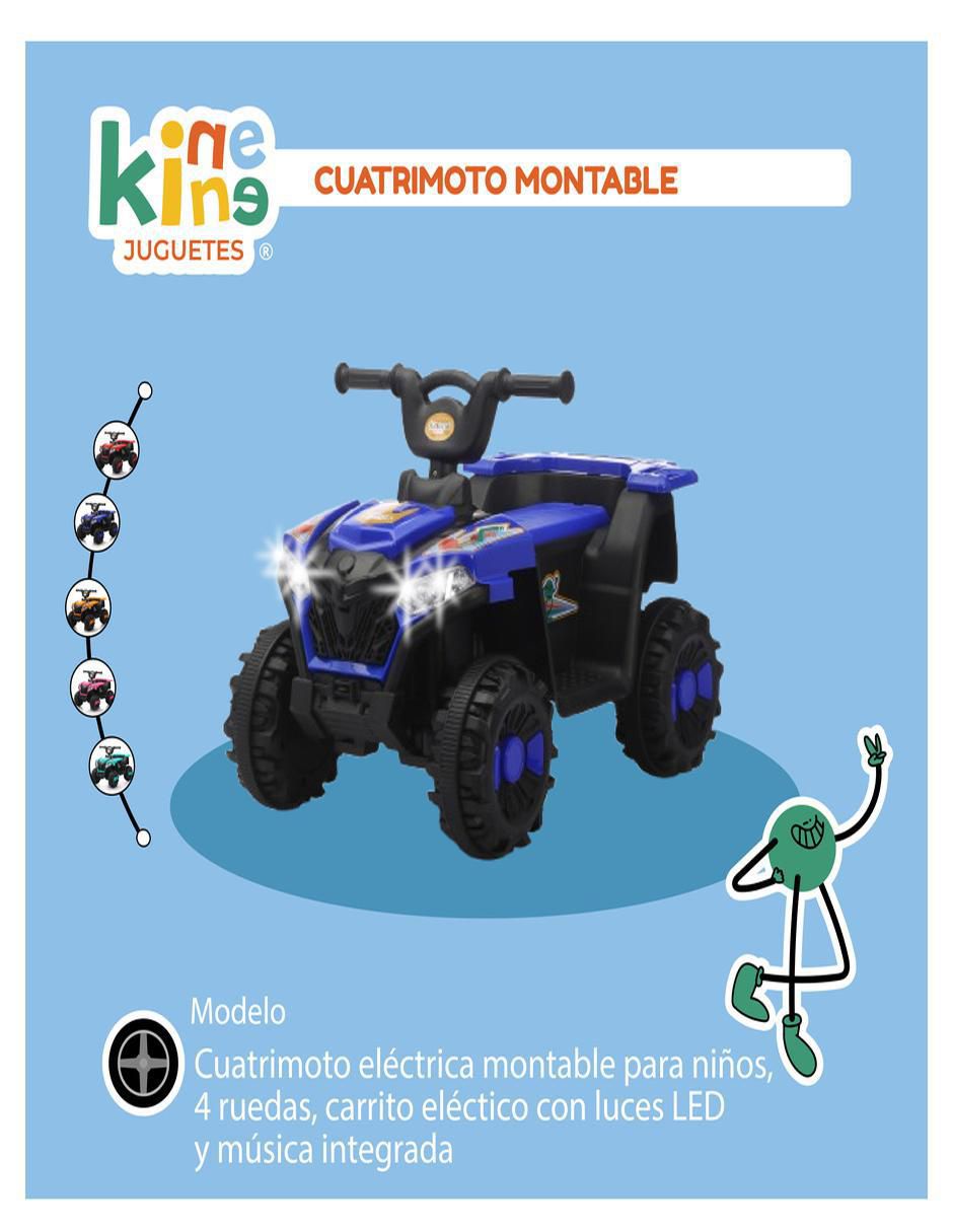 Cuatrimoto montable con control remoto recargable unisex 4