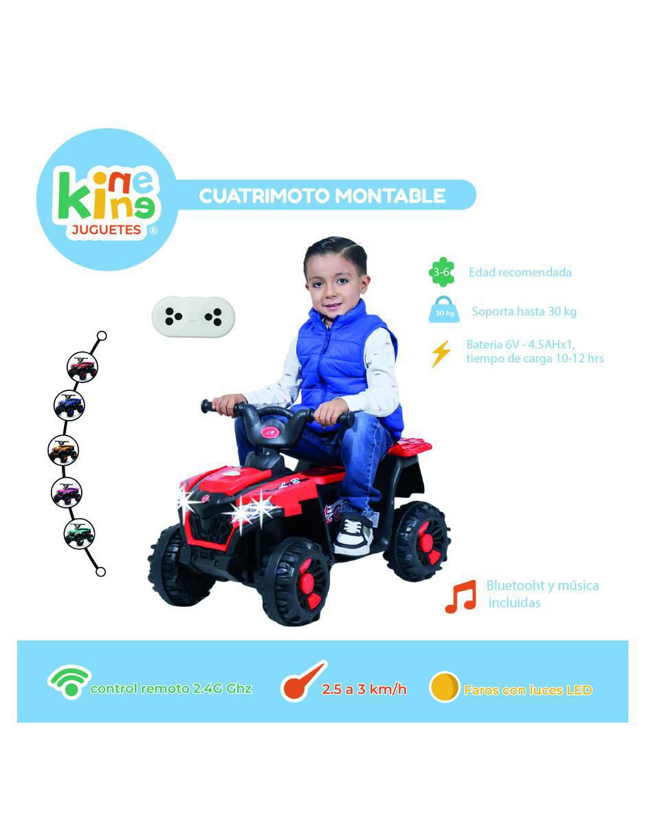 Cuatrimoto montable con control remoto Kinene recargable unisex
