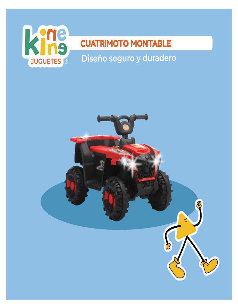 Cuatrimoto montable con control remoto Kinene recargable unisex