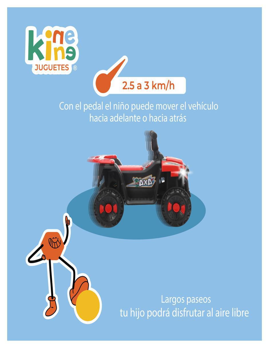 Cuatrimoto montable con control remoto Kinene recargable unisex