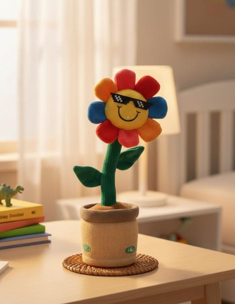 Peluche de Flor Bailarina Musical con Maceta de 34 cm 2