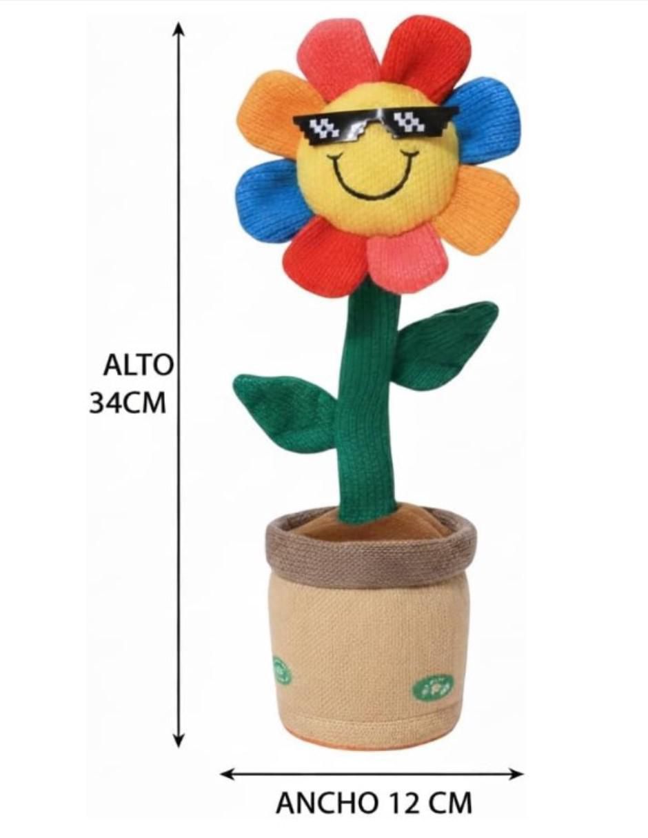 Peluche de Flor Bailarina Musical con Maceta de 34 cm 5