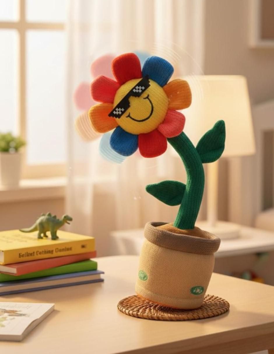 Peluche de Flor Bailarina Musical con Maceta de 34 cm 4