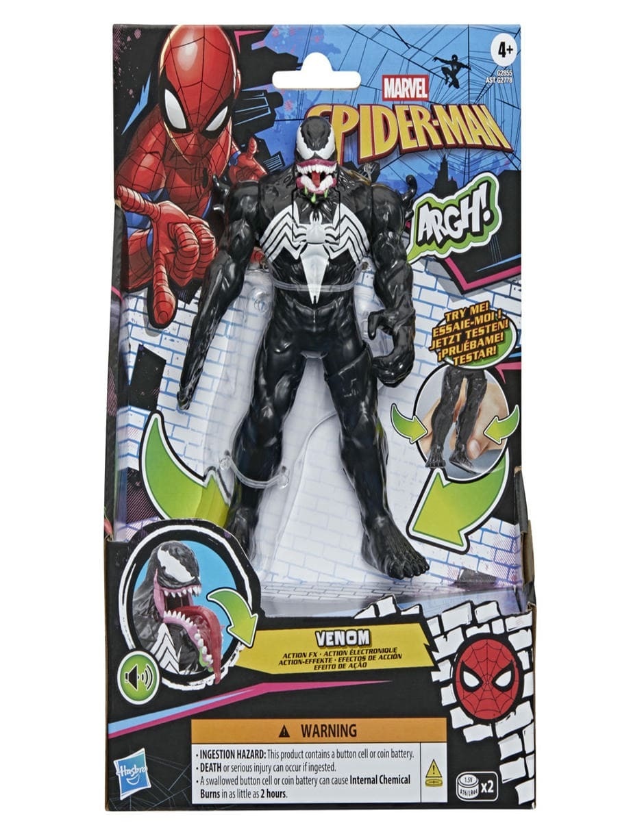 Figura de acción articulada : Spider-Man Venom Marvel con sonido 2